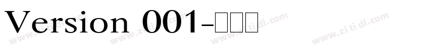 Version 001字体转换